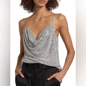 Ramy Brook Silver Sequin Camisole